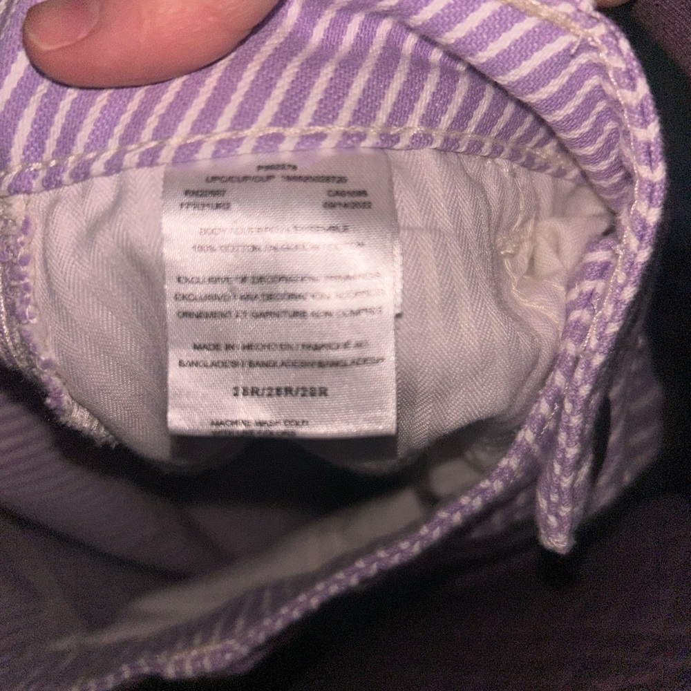 Striped Purple and White Dickies Pants - Picture 5 of 5